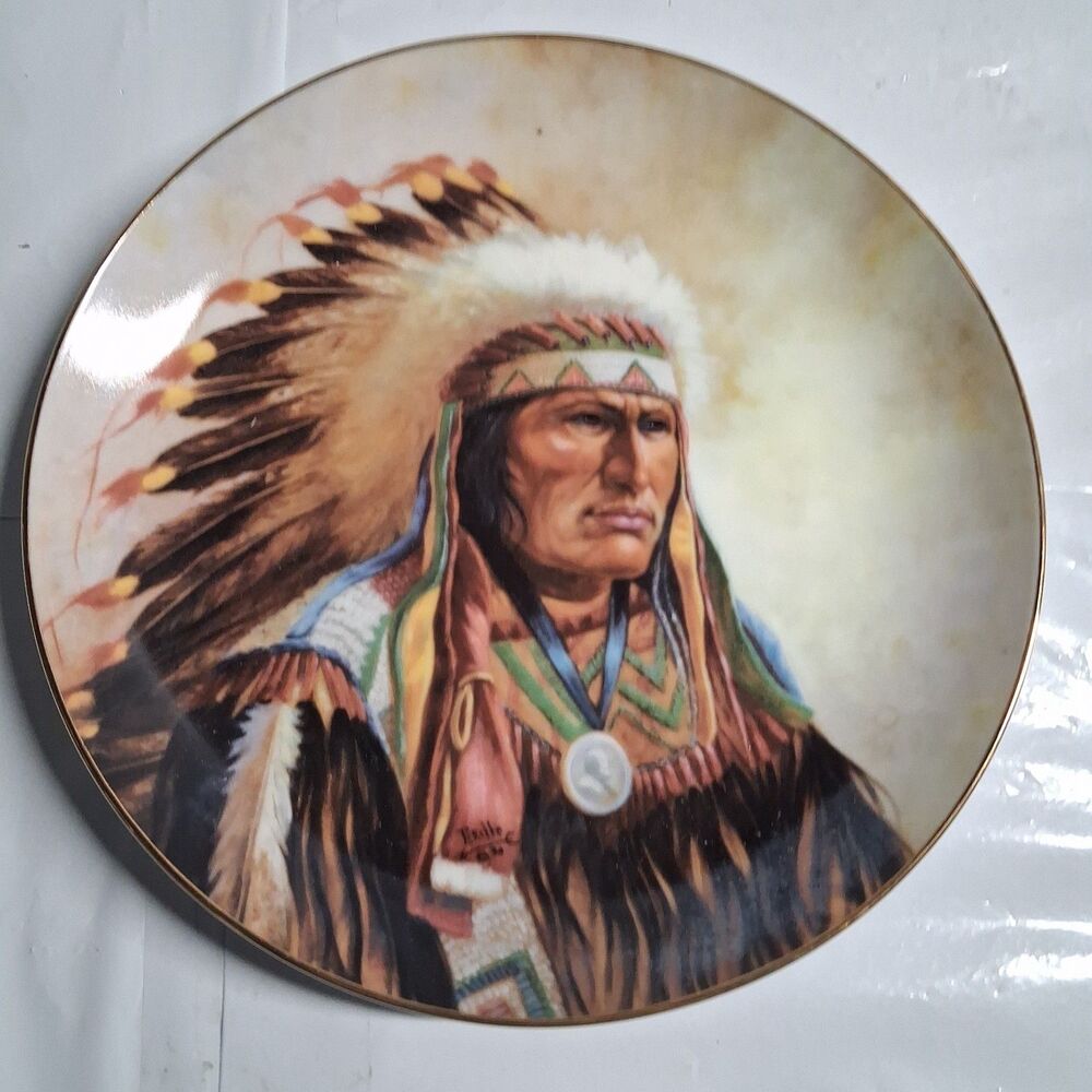 Vintage Gregory Perillo Strength of the Sioux Collector Plate ArtAffects 1991